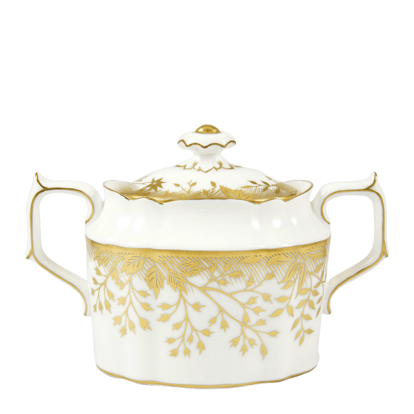 Arboretum Covered Sugar Fine Bone China White and Gold