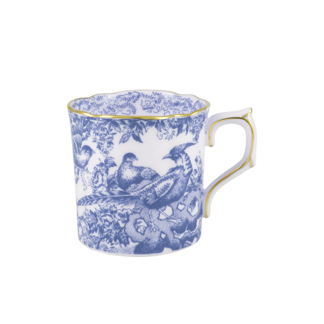 aves blue and white fine bone china coffee cup