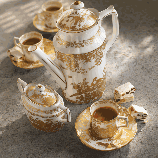 Aves Gold fine bone china teaset