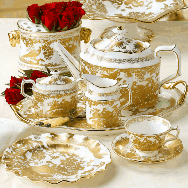 Aves Gold fine bone china teaset