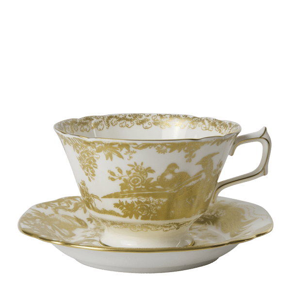 Aves Gold fine bone china breakfast cup and saucer