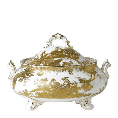 Aves Gold fine bone china soup tureen