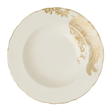 Aves Gold Motif Rim Soup Bowl (21cm) Product Image