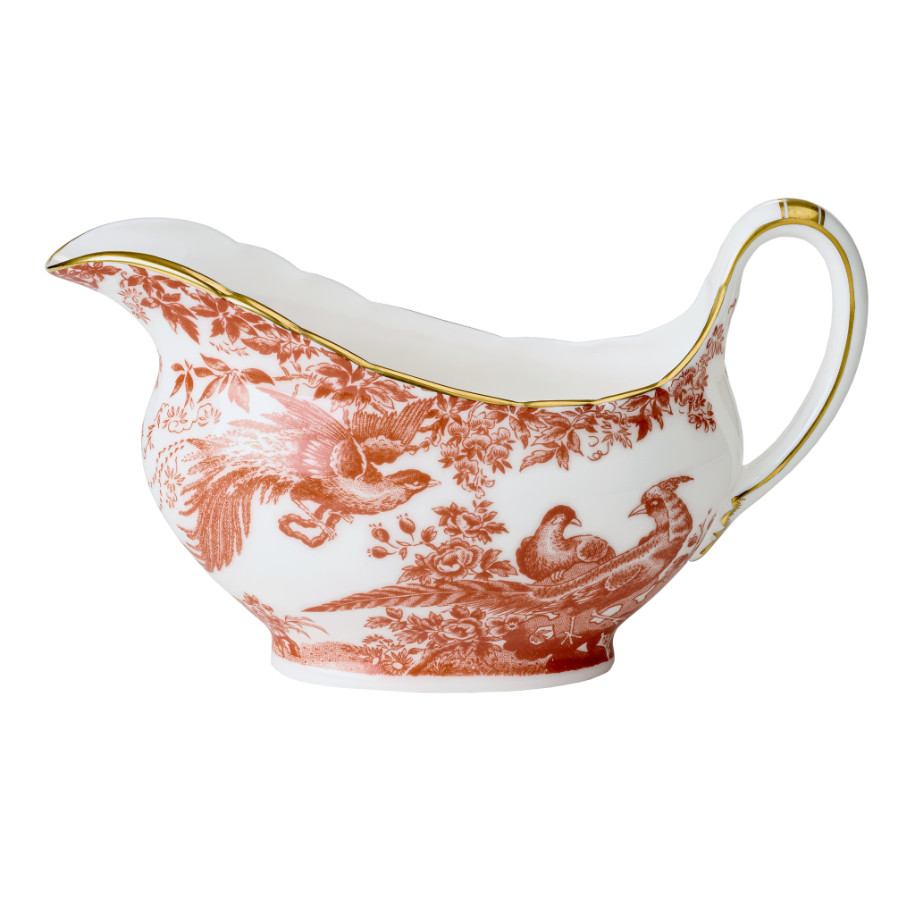 Aves Red Sauce Boat (450ml) Royal Crown Derby