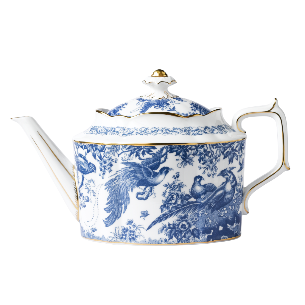 Aves Blue Teapot (1650ml) Royal Crown Derby