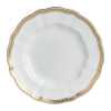 White and gold fine bone china salad plate