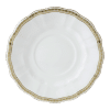 White and gold fine bone china sauce boat stand