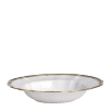 White and gold fine bone china rim soup bowl