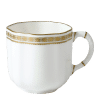 White and gold fine bone china coffee cup