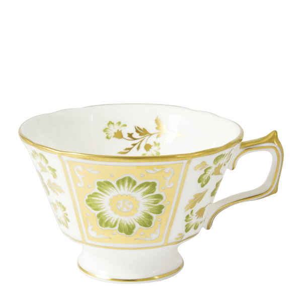 Derby Panel Green and Gold Fine Bone China Tableware teacup[