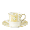Derby Panel Green and Gold Fine Bone China Tableware coffee cup and saucer