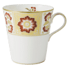 derby panel red fine bone china mug