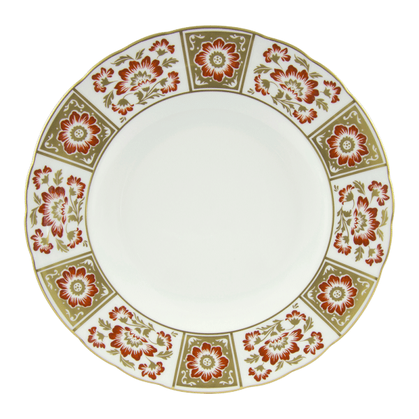 Derby Panel Red and Gold Fine Bone China Tableware Plate