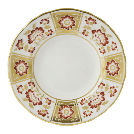 Derby Panel Red and Gold Fine Bone China Tableware Plate