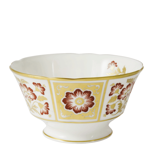 derby panel red fine bone china open sugar bowl