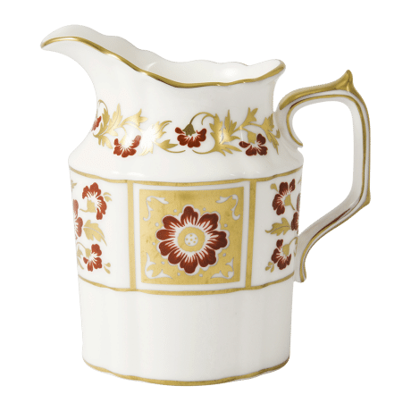 derby panel red fine bone china cream jug