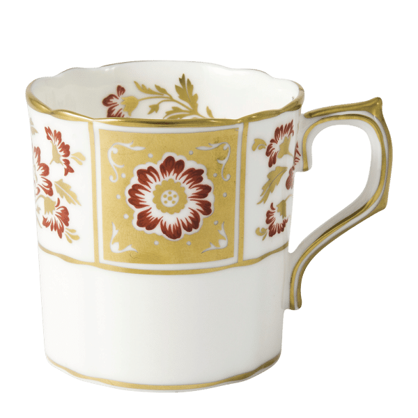 derby panel red fine bone china coffee cup