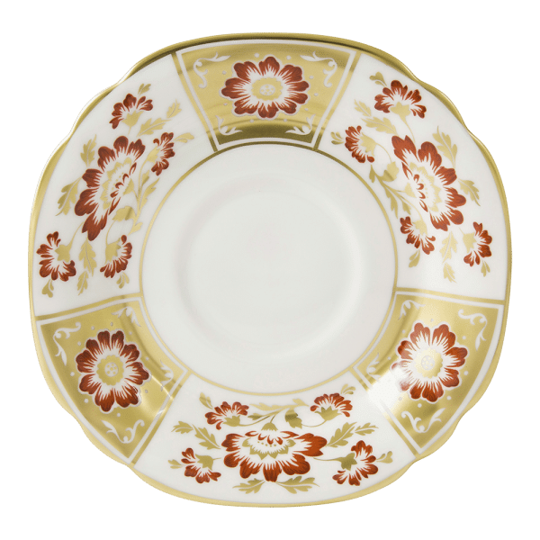 Derby Panel Red and Gold Fine Bone China Tableware Breakfast Saucer