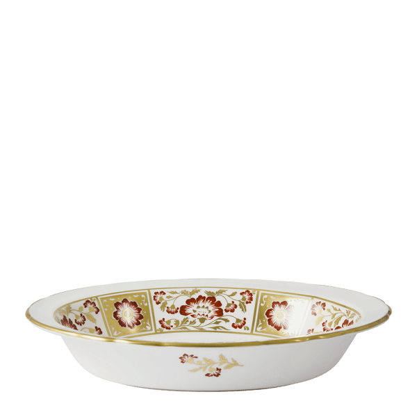 derby panel red fine bone china vegetable dish