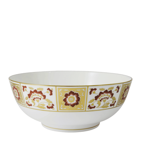 derby panel red fine bone china salad bowl