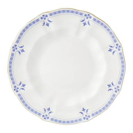 Blue and white fine bone china grenville salad plate