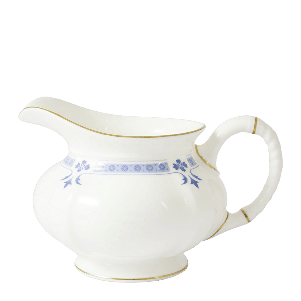 Blue and white fine bone china grenville sauce boat