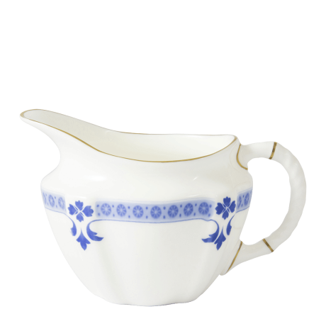 Blue and white fine bone china grenville cream jug