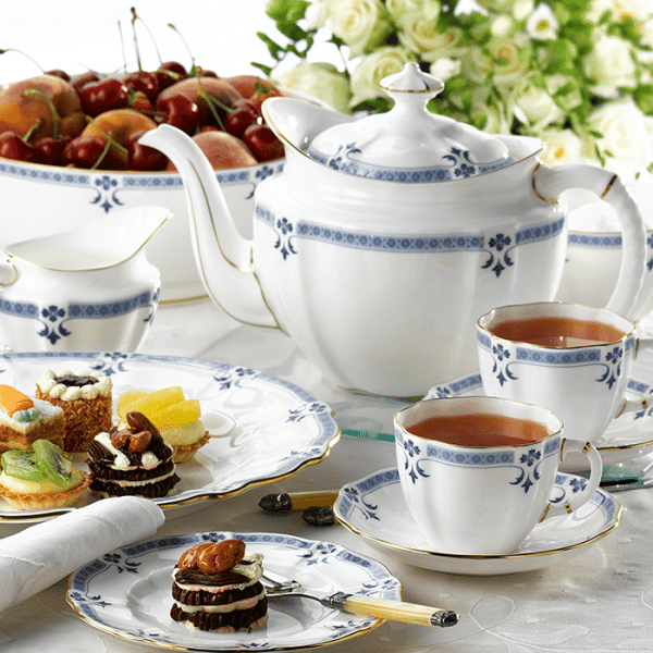 Blue and white fine bone china grenville afternoon tea