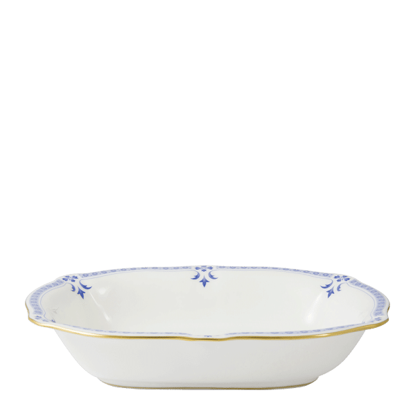 Blue and white fine bone china grenville vegetable dish