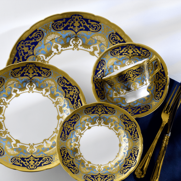 Heritage Cobalt and Dark Blue Fine Bone China Tableware Tea Set