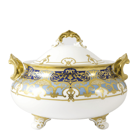 Heritage Cobalt and Dark Blue Fine Bone China Tableware Soup Tureen