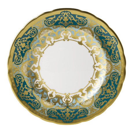 Heritage Forest Green Turquoise and Gold Fine Bone China Tableware Salad Plate