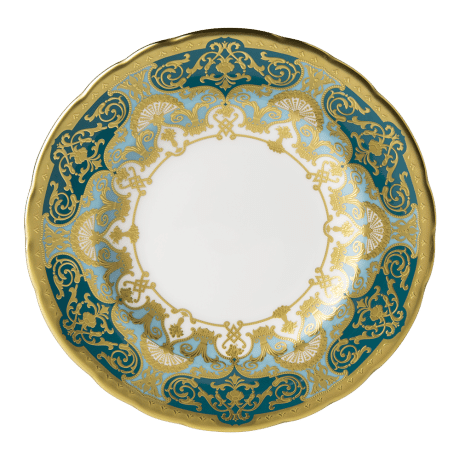 Heritage Forest Green Turquoise and Gold Fine Bone China Tableware Side Plate