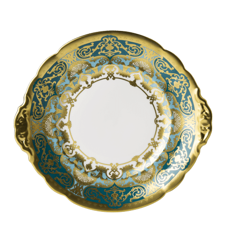 Heritage Forest Green Turquoise and Gold Fine Bone China Tableware Bread and Butter Plate