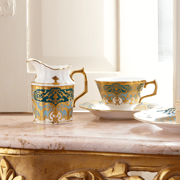 Heritage Forest Green Turquoise and Gold Fine Bone China Tableware
