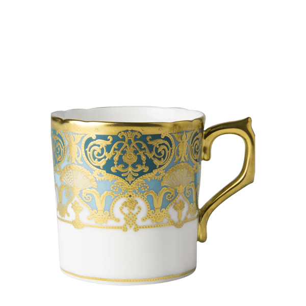 Heritage Forest Green Turquoise and Gold Fine Bone China Tableware coffee cup