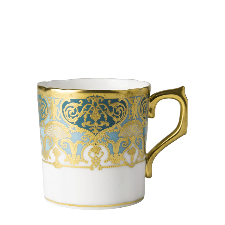 Heritage Forest Green and Turquoise Coffee Cup (85ml) Royal Crown Derby