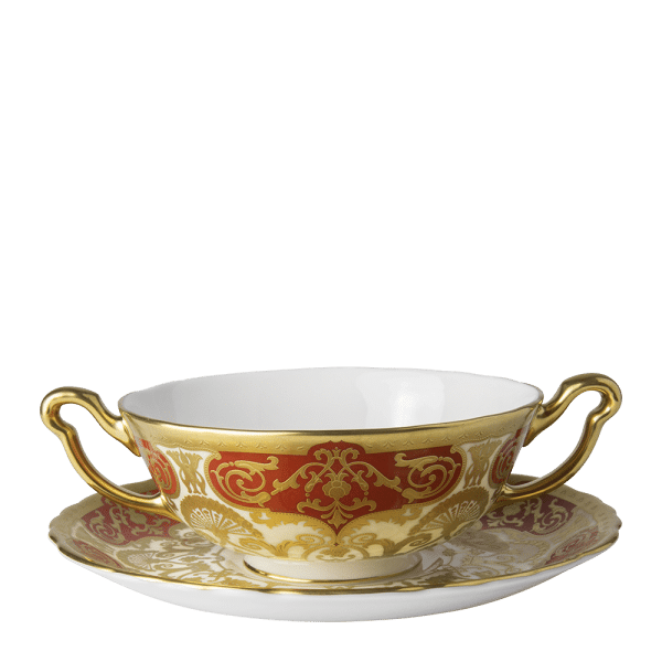 Heritage Red Fine Bone China Tableware Cream Soup Bowl