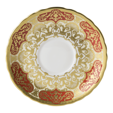 Heritage Red Fine Bone China Tableware Cream Soup Saucer