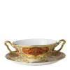 Heritage Red Fine Bone China Tableware Cream Soup Saucer
