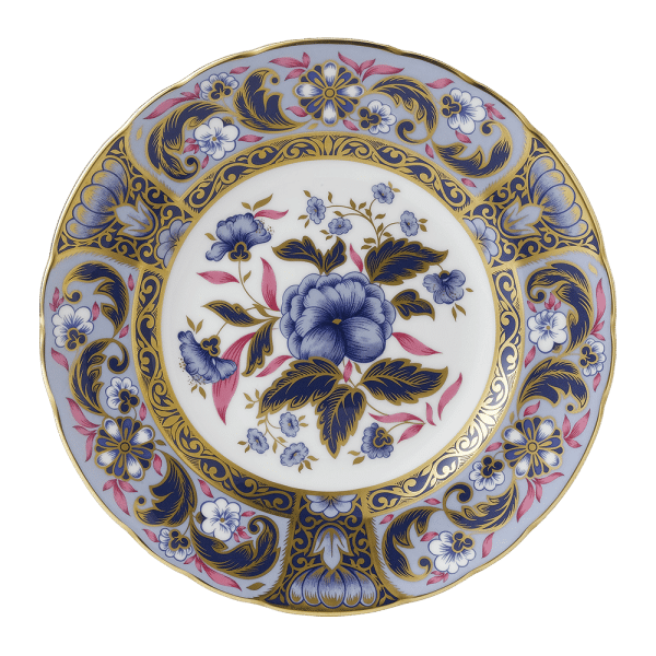 Blue Camellias Fine Bone China Imari Accent Plate