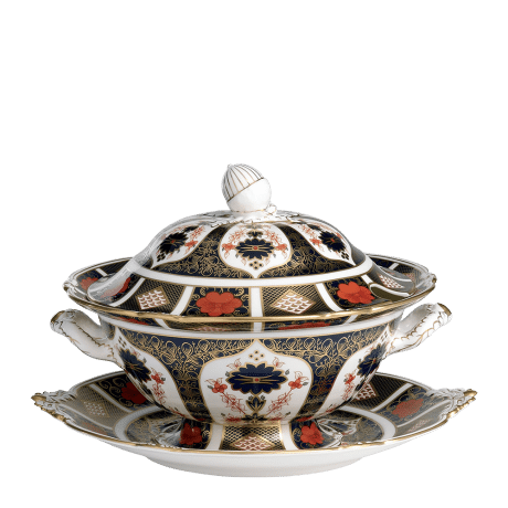 Old Imari 1128 fine bone china soup tureen stand