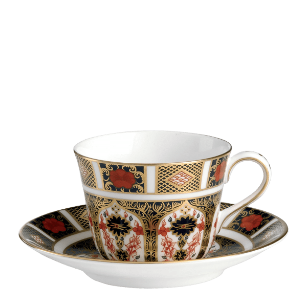 Old Imari 1128 fine bone china teacup and saucer