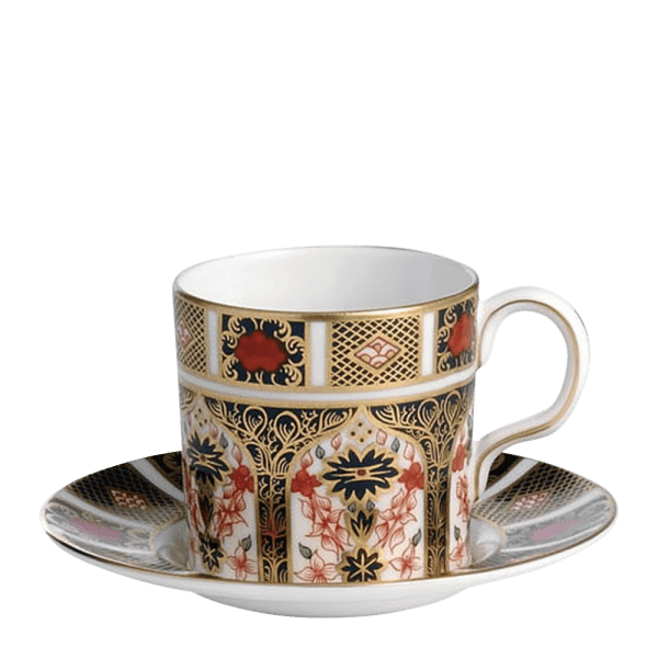 Old Imari 1128 fine bone china coffee cup and saucer