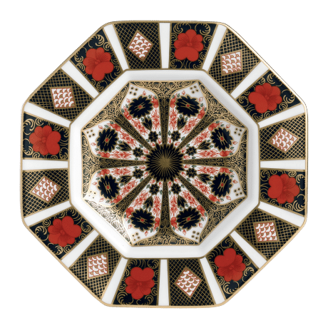 Old Imari 1128 fine bone china octagonal plate