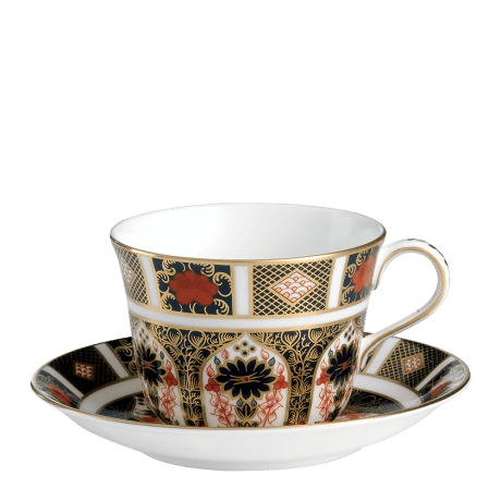 Old Imari 1128 fine bone china teacup and saucer