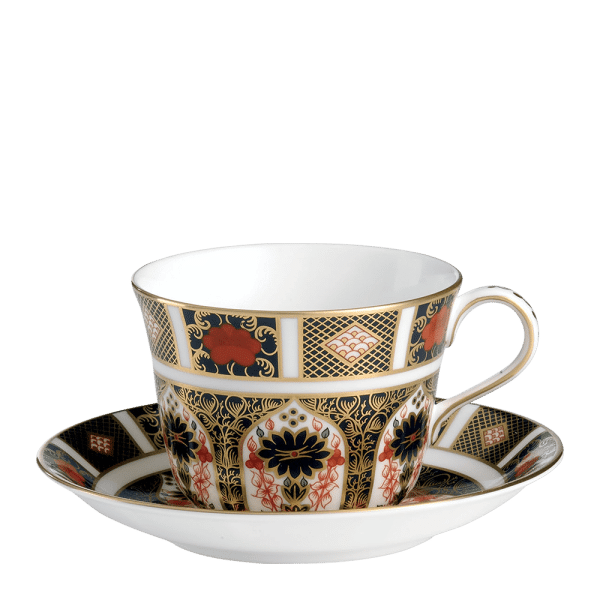 Old Imari 1128 fine bone china teacup and saucer