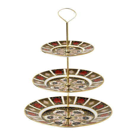 Old Imari 1128 fine bone china cake stand