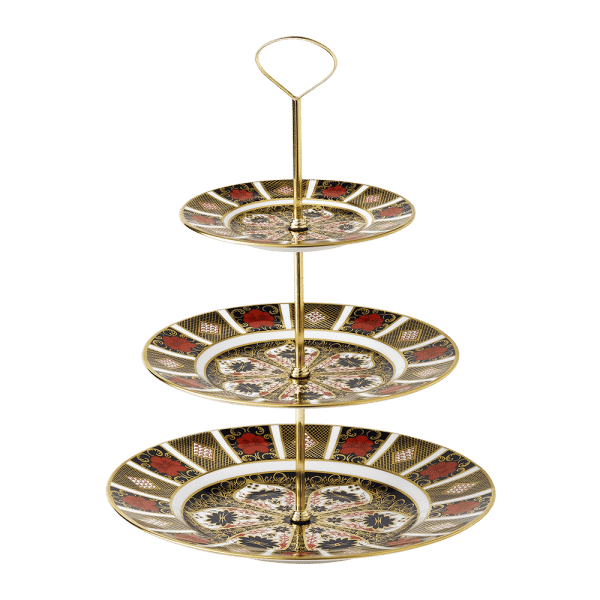 Old Imari 1128 fine bone china cake stand