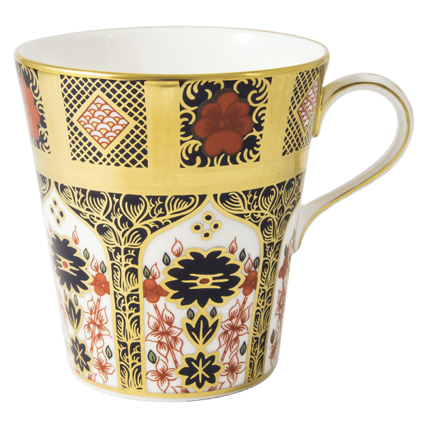 Old Imari Solid Gold Band Fine bone china mug